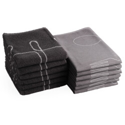 DoubleDry Theedoeken en keukendoeken set 12 stuks 100% katoen hoge