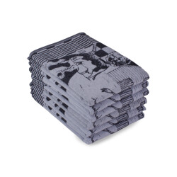 DoubleDry Luxe theedoeken set 6 stuks 50x70 cm 100% katoen hoge