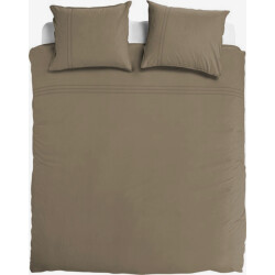 DoubleDry Luxe dekbedovertrek egyptisch percal katoen 140x200/220 truffel bruin
