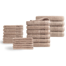 Phlox Handdoeken 22 delig set supreme oeko-tex made in green 600 g/m2 zacht