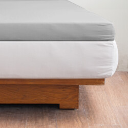 DoubleDry Luxe topper-hoeslaken egyptisch percal katoen 90x200 licht