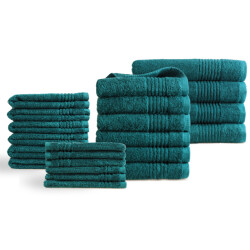 Phlox Handdoeken 22 delig set supreme oeko-tex made in green 600 g/m2 zacht