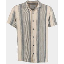 Supply & Co Casual hemd korte mouw raff shirt ss stripe structur 25107ra19/190 pebble