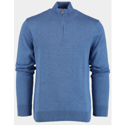 Bos Bright Blue Pullover met halve rits in kobalt 302/8159
