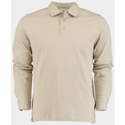 Bos Bright Blue Polo lange mouw polo lm 2602425/620 sand