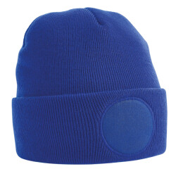 Beechfield Unisex patch beanie voor volwassenen