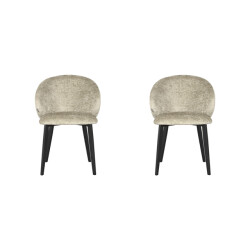 Label51 Eetkamerstoel logan - fluweel set van 2