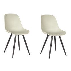 Label51 Eetkamerstoel monza breeze kunststof set van 2