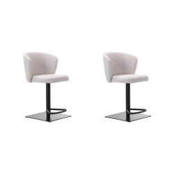 Label51 Barkruk wave naturel boucle set van 2