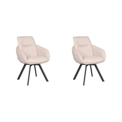 Label51 Eetkamerstoel beauty naturel boucle set van 2