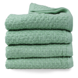 DoubleDry Handdoekenset popcorn weave 4 stuks 50x100 cm 100% katoen -