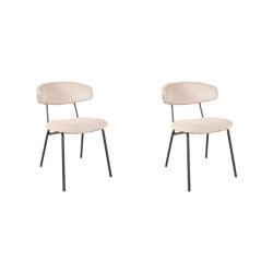 Label51 Eetkamerstoel zack naturel ribcord set van 2