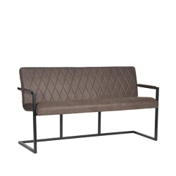 Label51 Eetkamerbank denmark antraciet microfiber 155 cm