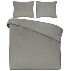 DoubleDry Dekbedovertrek 100% natuurlijk katoen lits jumeaux 240x200/220 cm +