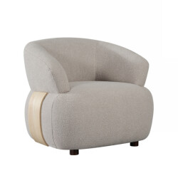 Label51 Fauteuil valenza naturel stof naturel hout 79x83x73 cm