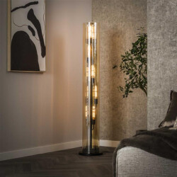 Hoyz vloerlamp 5l tube amber glas artic