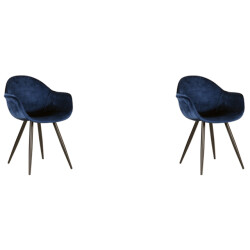 Label51 Eetkamerstoel forli - fluweel set van 2