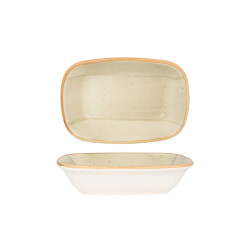 Bonna Serveerschaal aura terrain porselein 17x11.5 cm set van 2