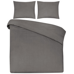 DoubleDry Dekbedovertrek 100% natuurlijk katoen lits jumeaux 240x200/220 cm +