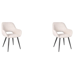 Label51 Eetkamerstoel fer naturel boucle set van 2
