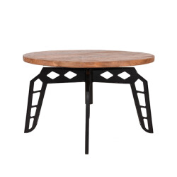Label51 Salontafel pebble rough mangohout rond 80 cm