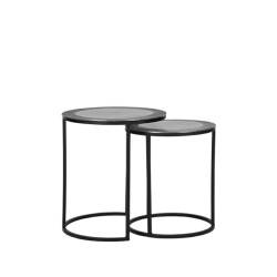 Label51 Salontafel set pair antiek ash metaal 40 cm