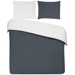 DoubleDry Dekbedovertrek 100% percal katoen lits jumeaux 240x200/220 cm + 2