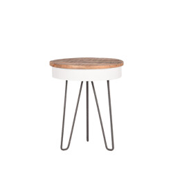 Label51 Bijzettafel saria - mangohout rond 44 cm