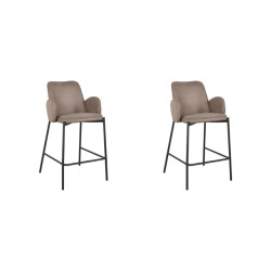 Label51 Barkruk joni - micro suede zithoogte 65 cm set van 2