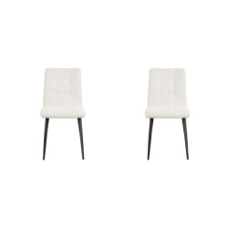 Label51 Eetkamerstoel juul 54x45x89 cm naturel stof set van 2