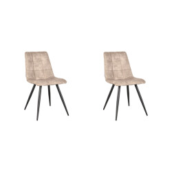 Label51 Eetkamerstoel jelt zand velours set van 2