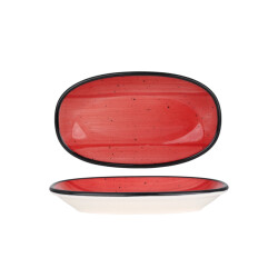 Bonna Serveerschaal aura passion porselein 19x11 cm set van 2