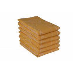 DoubleDry Luxe theedoeken set 6 stuks 50x70 cm 100% katoen hoge