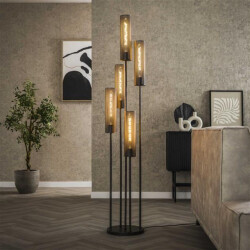 Hoyz vloerlamp 5l getrapt tube mesh artic