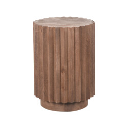 Label51 Bijzettafel novan espresso Ø35cm mangohout