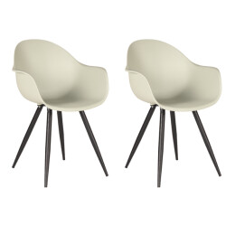 Label51 Eetkamerstoel luca breeze kunststof set van 2