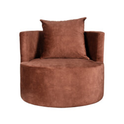 Label51 Fauteuil evy 90x90x75 cm rust velours