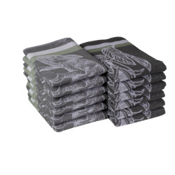 DoubleDry Theedoeken en keukendoeken set 12 stuks 100% katoen hoge