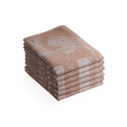 DoubleDry Luxe theedoeken set 6 stuks 50x70 cm 100% katoen hoge