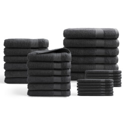 DoubleDry Hotel handdoeken 30-delig set 100% katoen 500 g/m2 zacht &