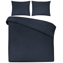 DoubleDry Dekbedovertrek 100% natuurlijk katoen lits jumeaux 240x200/220 cm +