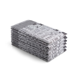 DoubleDry Luxe theedoeken set 6 stuks 50x70 cm 100% katoen hoge