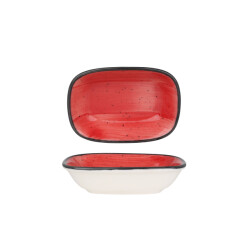 Bonna Serveerschaal aura passion porselein 14x10 cm set van 2