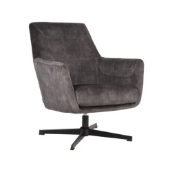 Label51 Fauteuil toby antraciet velours