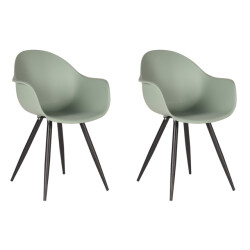 Label51 Eetkamerstoel luca forest kunststof set van 2