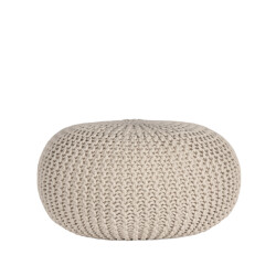 Label51 Poef knitted naturel katoen l