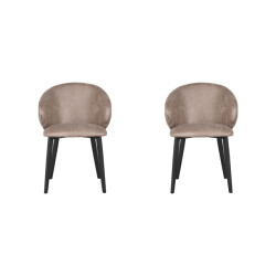 Label51 Eetkamerstoel logan - micro suede set van 2