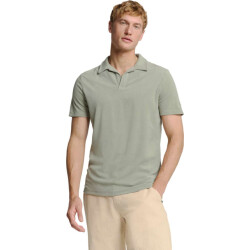 No Excess Polo revers solid terry knit smoke