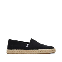 Toms Alpargata rope 10019875 black cotton slubby woven
