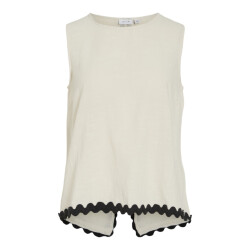Vila vimanda wavy o-neck s/l top 14106795 birch